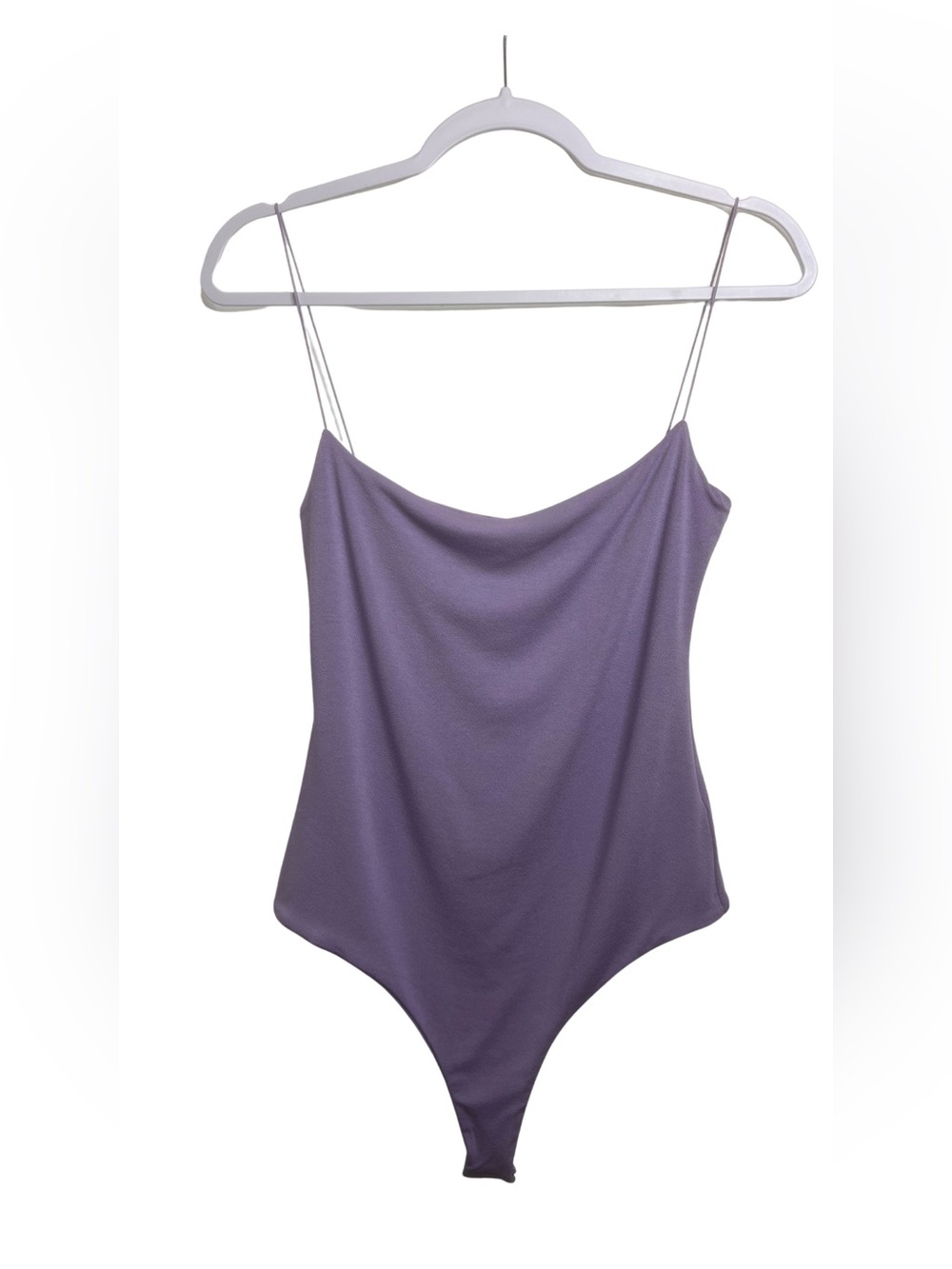 Naked Wardrobe Got The Scoop Tank Bodysuit NWT Size Large LILAC